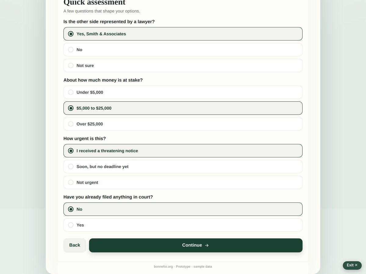 Attorney finder criteria